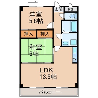 間取図 グランメール六十谷Ⅰ