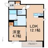 ベレオ茶屋ノ丁 1LDKの間取り