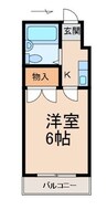 レオパレス中松江第3 1Kの間取り