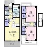ソル・レヴェンテ 2LDKの間取り