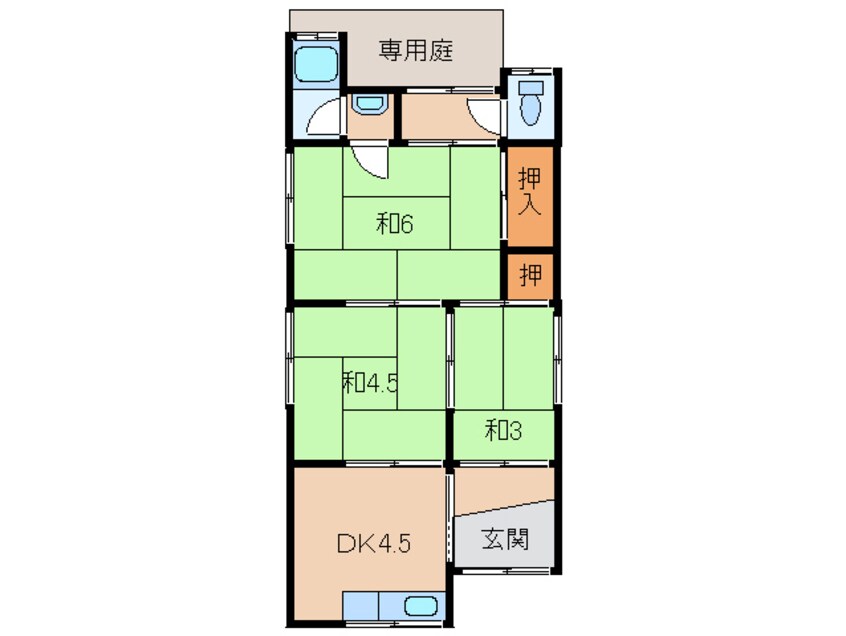 間取図 松下一戸建集合住宅