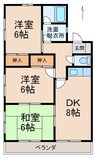 シティハイツ吉森Ⅱ 3DKの間取り