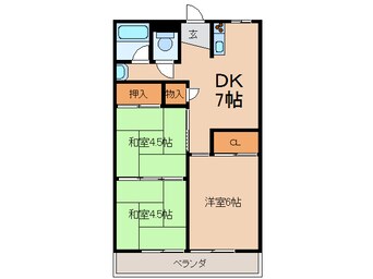 間取図 グリーンハイツ恒和