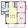 グレイスⅠ 2LDKの間取り