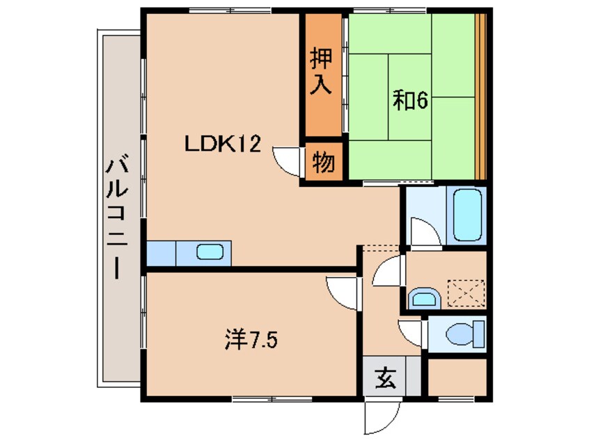 間取図 ファミール六十谷