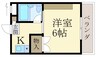 フリューゲル２１ 1Kの間取り
