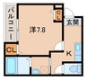 フジパレス和歌山黒田Ⅰ番館 1Kの間取り