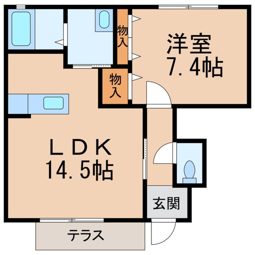 間取図 南海本線/和歌山市駅 バス20分警察学校下車:停歩3分 1階 築17年