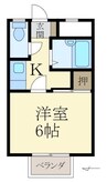 シンコーハイツ 1Kの間取り