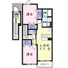 パルテールⅡ 2LDKの間取り