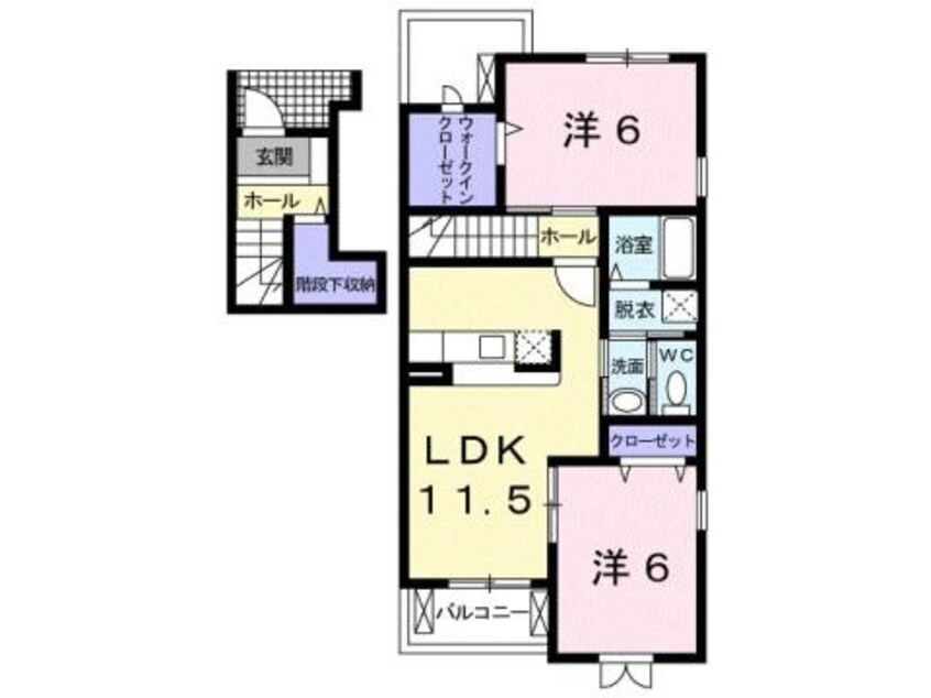 間取図 こうやリバーサイドヒルズⅡ番館