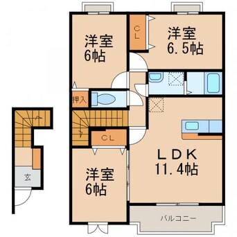 間取図 メゾンデソレイユⅡ