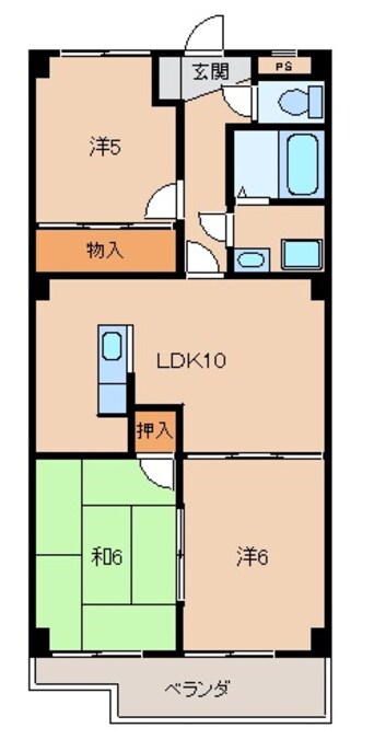 間取図 サンシャイン八幡前