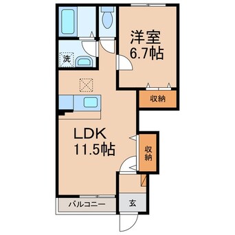 間取図 南海加太線/二里ケ浜駅 徒歩12分 1階 築8年