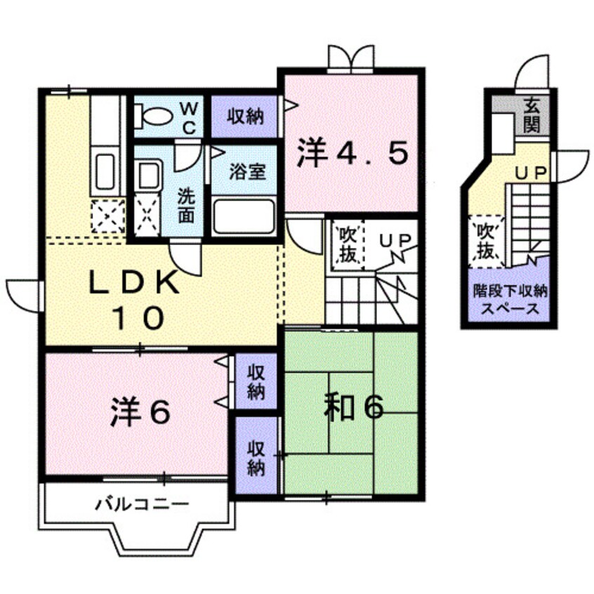 間取図 ポワンドゥ花梨Ⅱ