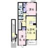 フィオーレ　Ⅱ 2LDKの間取り