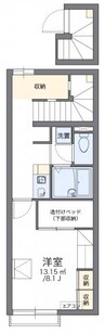 レオパレスフルール 1Kの間取り