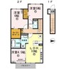 D-room内原　B棟 3LDKの間取り