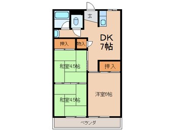 間取図 グリーンハイツ恒和