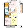 イソラ フェリジェ 2DKの間取り