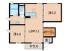 シャーメゾン縁 2LDKの間取り