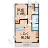 パロ・アルトＢ 1LDKの間取り