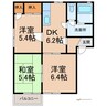 フレグランスフクイ 3DKの間取り
