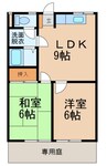 リブ直川 2LDKの間取り