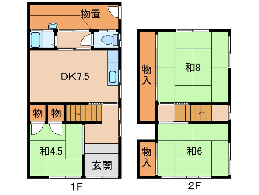 間取図 尾崎住宅Ｃ棟(２戸１)