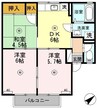 セジュール榎原Ⅰ 3DKの間取り