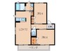 シャーメゾン今福 2LDKの間取り