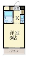 ソレール丸橋 1Kの間取り