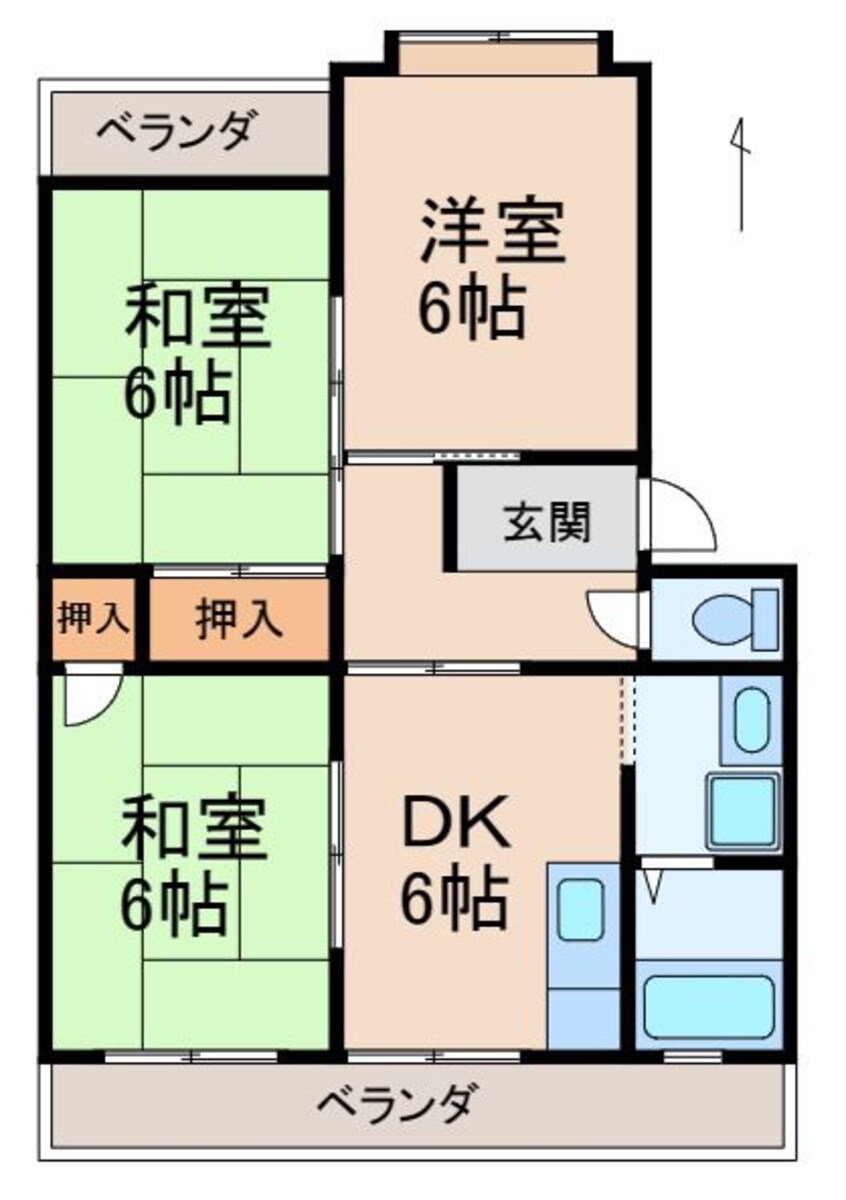 間取図 ヴィラージカミノキ