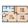 南海加太線/中松江駅 徒歩5分 1階 築27年 2DKの間取り