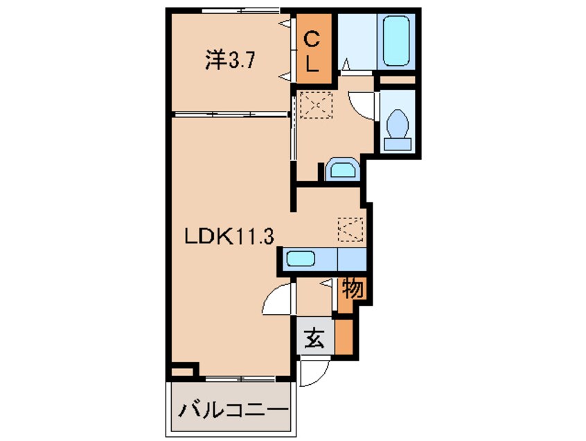 間取図 南海本線/紀ノ川駅 徒歩21分 1階 築11年