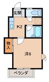 ハイツエバーグリーン 1Kの間取り