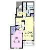 Belle Crest Ⅰ 1LDKの間取り