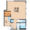 メゾンフェリス楠見中 1Kの間取り