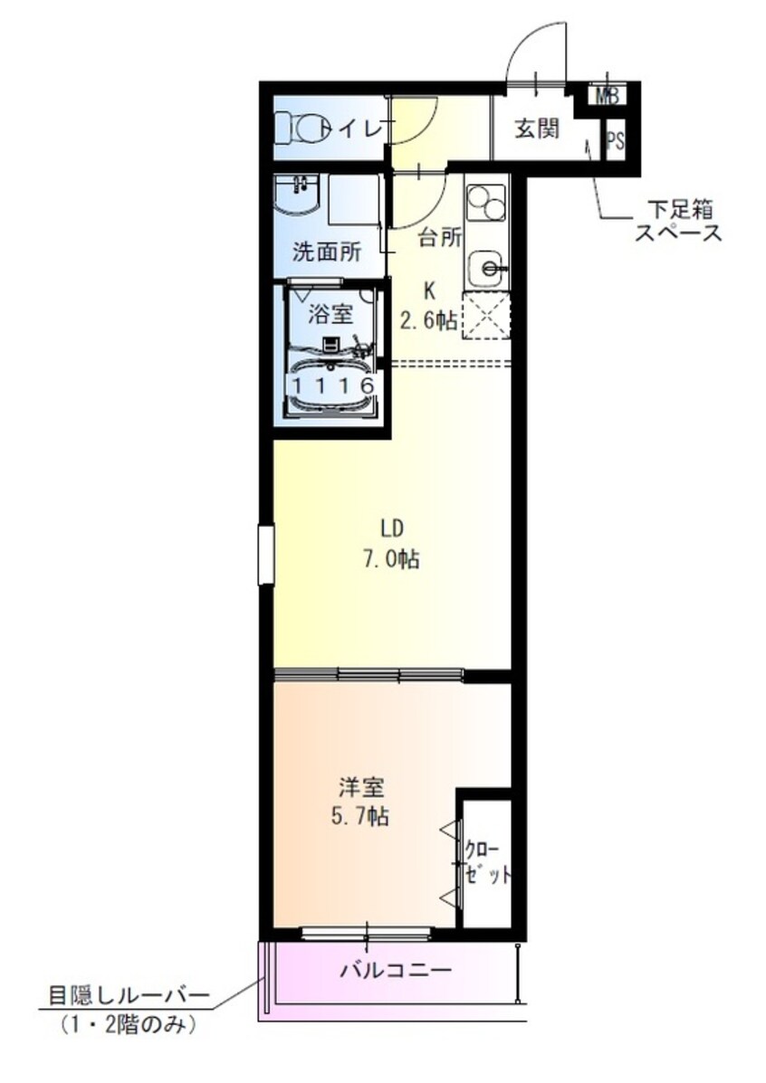 間取図 フジパレス市駅東ウエスト