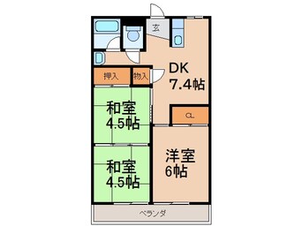 間取図 グリーンハイツ恒和