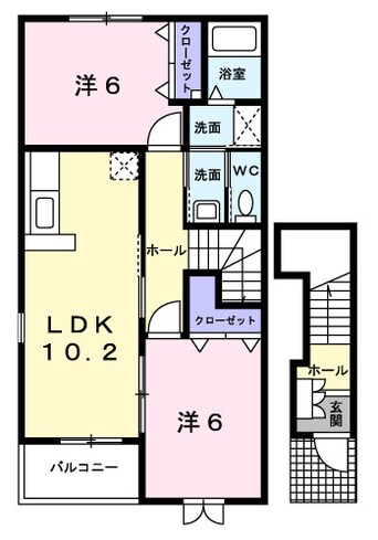 間取図 コニファーⅡ番館A