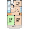 ヴィブレ大堀 3DKの間取り