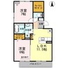 サン・アネックス 2LDKの間取り