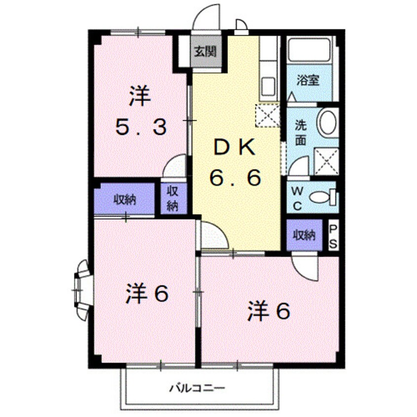 間取図 カーム松本Ａ