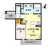 【集合分譲】秋月ⅡPJ 1LDKの間取り