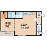 フジパレス秋月川田 1LDKの間取り