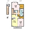 ラ シェル デュー　A棟 2DKの間取り