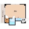 コーポホワイト有家 1Rの間取り
