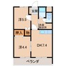 ラ・ビスタ花山 2DKの間取り