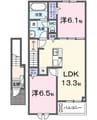 ロイズ紀三井寺Ⅰ 2LDKの間取り